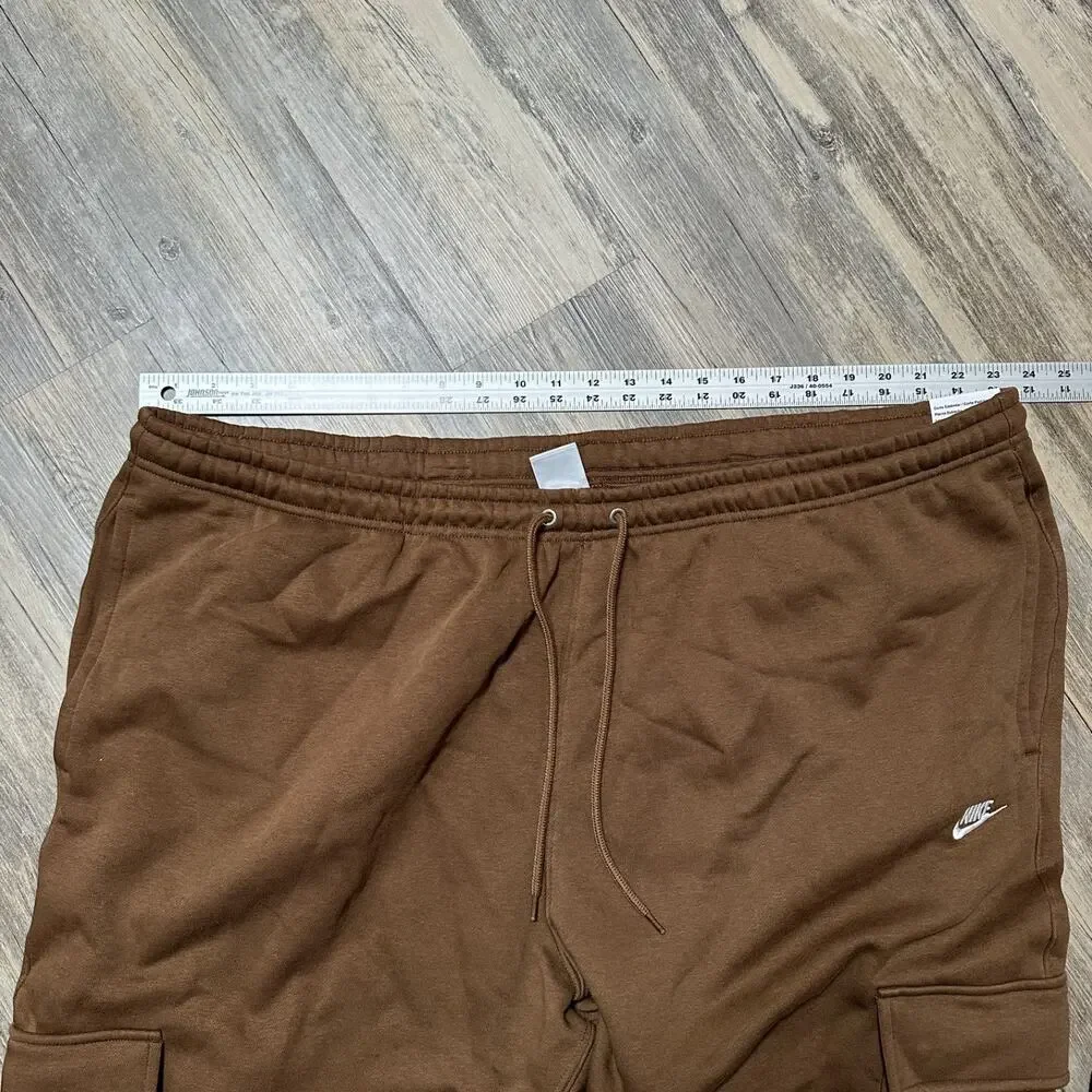 Nike Cargo Fleece Men’s Jogger Sweatpants Size 4XL Brown FN3805-235 NWT